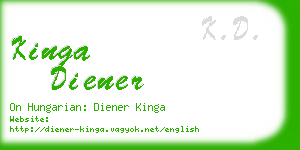 kinga diener business card